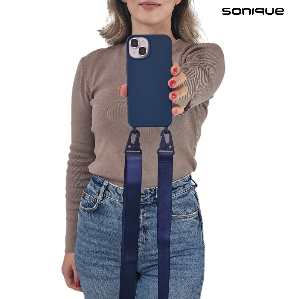 Θήκη Σιλικόνης με Strap CarryHang Sonique Xiaomi Poco M5 Μπλε Σκούρο - Sonique - Μπλε Σκούρο - Poco M5 - Θήκες Πλάτης