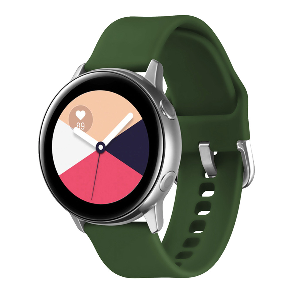 Λουράκι Σιλικόνης Universal Soft Band Sonique 20mm με Ασημί Κούμπωμα για Samsung, Huawei, Amazfit, Xiaomi, Honor Χακί - Sonique - Χακί - Λουράκια