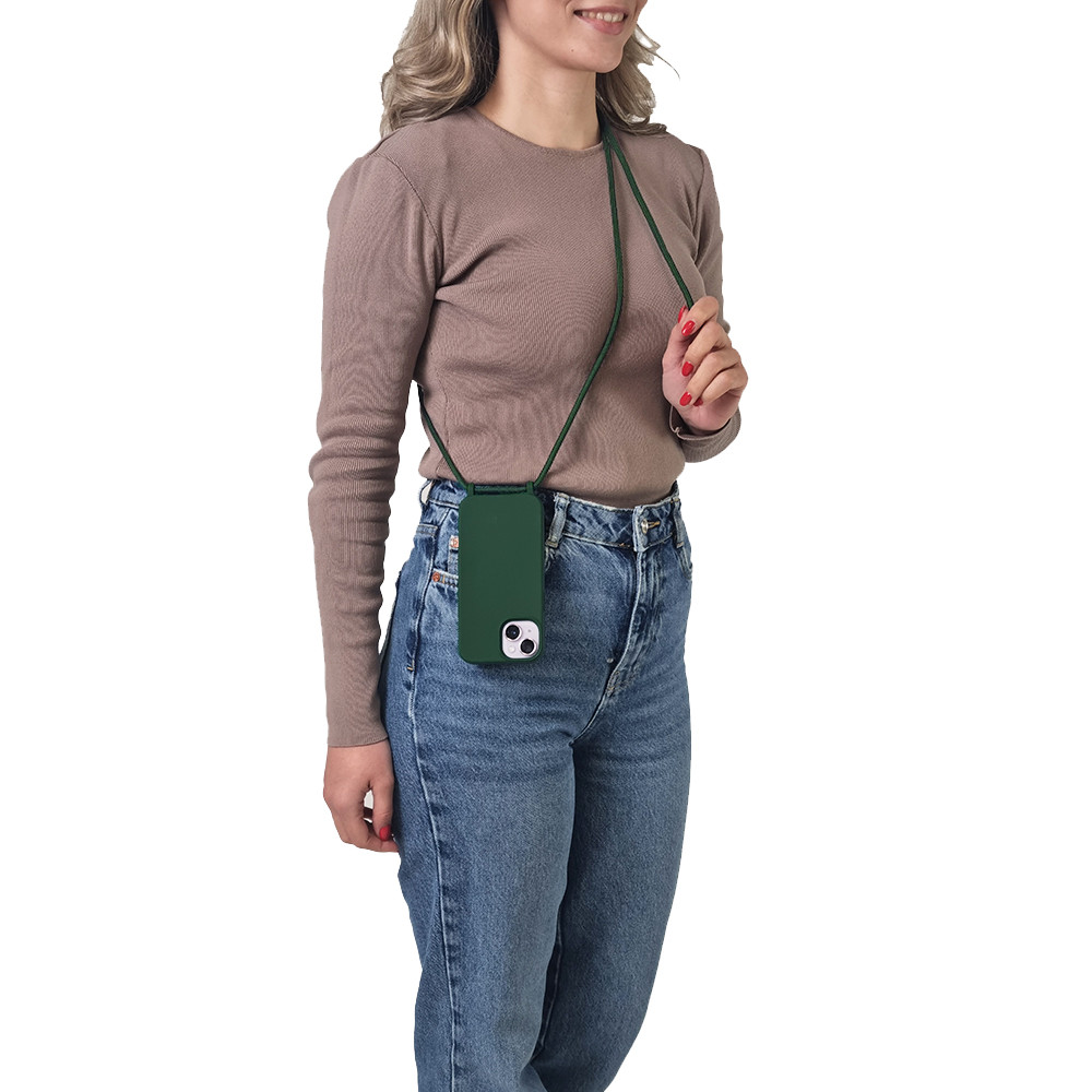 Θήκη Σιλικόνης με Κορδόνι CarryHang Sonique Xiaomi Poco X6 Pro 5G Πράσινο Σκούρο - Sonique - Πράσινο Σκούρο - Poco X6 Pro 5G - Θήκες Πλάτης
