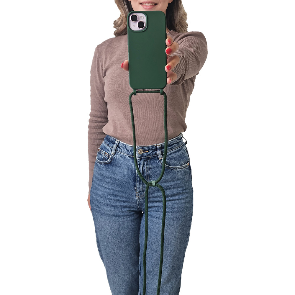 Θήκη Σιλικόνης με Κορδόνι CarryHang Sonique Xiaomi Poco X6 Pro 5G Πράσινο Σκούρο - Sonique - Πράσινο Σκούρο - Poco X6 Pro 5G - Θήκες Πλάτης