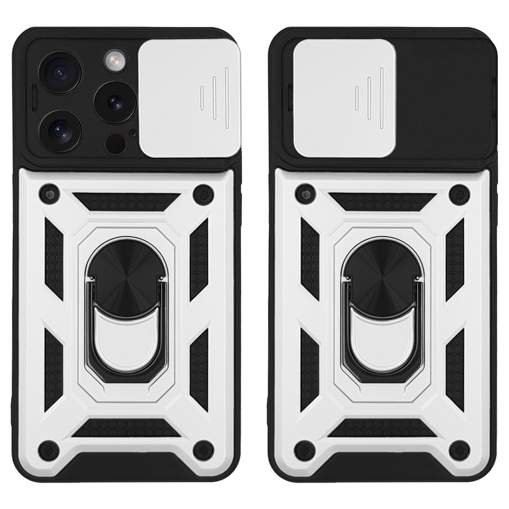 Θήκη Ring Armor CamPro Sonique για Apple iPhone 15 Pro Ασημί - Sonique - Ασημί - iPhone 15 Pro - Θήκες Πλάτης