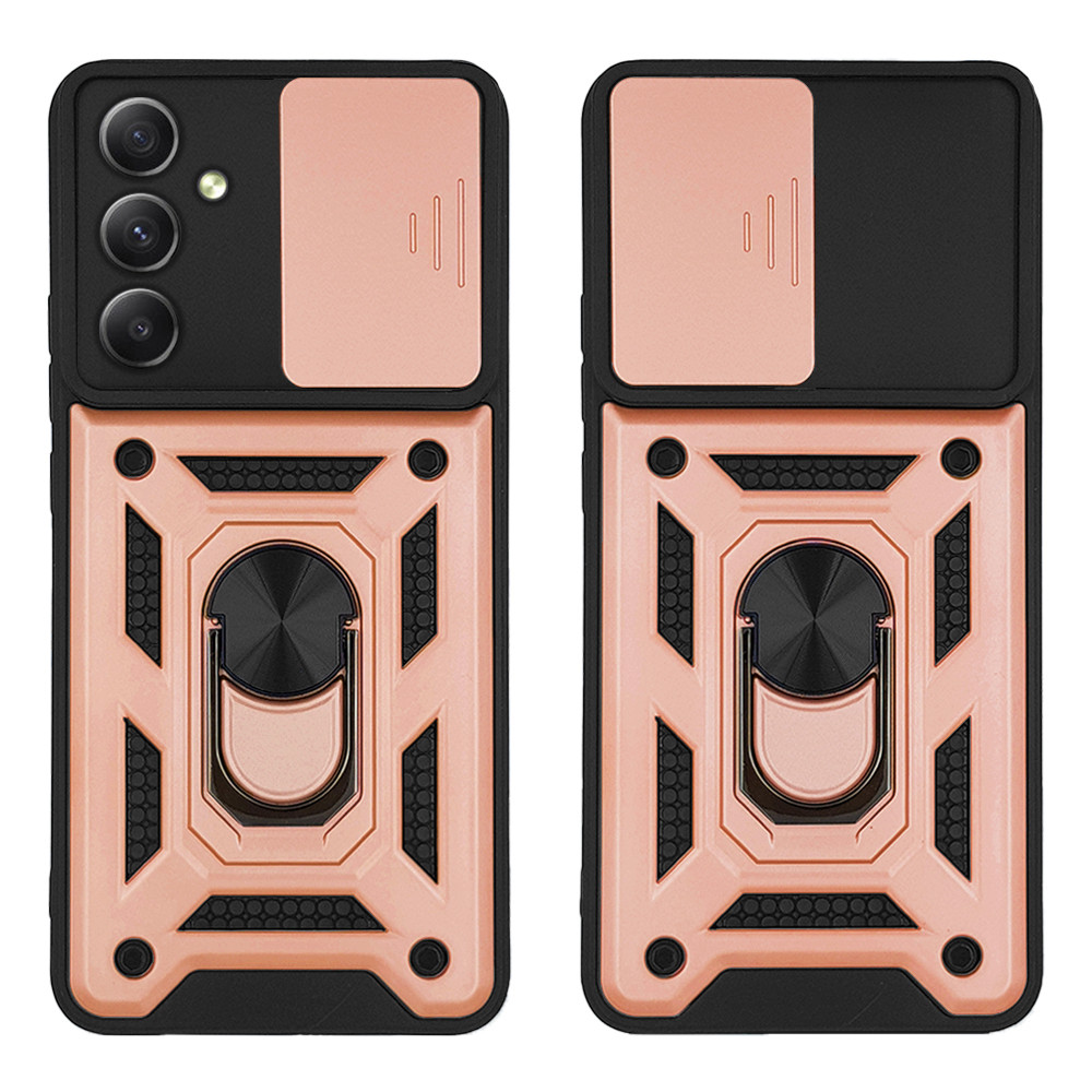 Θήκη Ring Armor CamPro Sonique για Samsung Galaxy A34 5G Ροζ Χρυσό - Sonique - Ροζ Χρυσό - Galaxy A34 5G - Θήκες Πλάτης