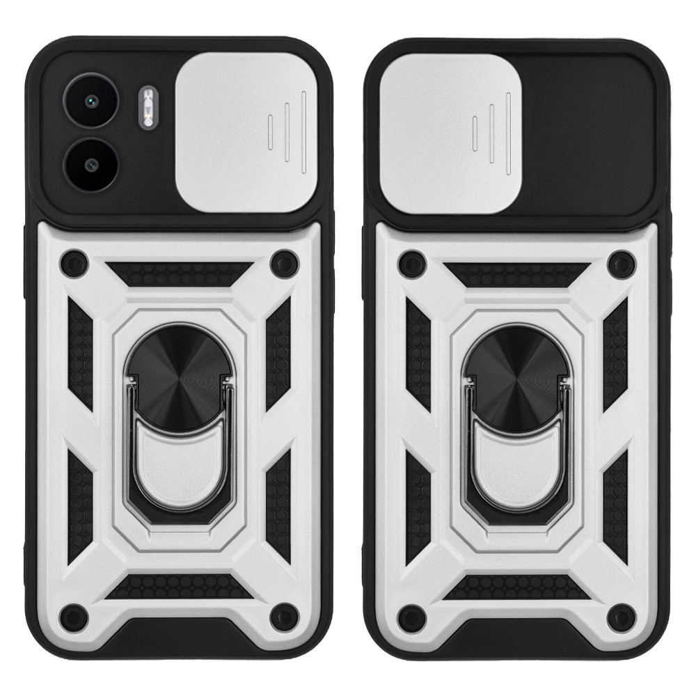 Θήκη Ring Armor CamPro Sonique για Xiaomi Redmi A1 / Redmi A2 Ασημί - Sonique - Ασημί - Redmi A1, Redmi A2 - Θήκες Πλάτης