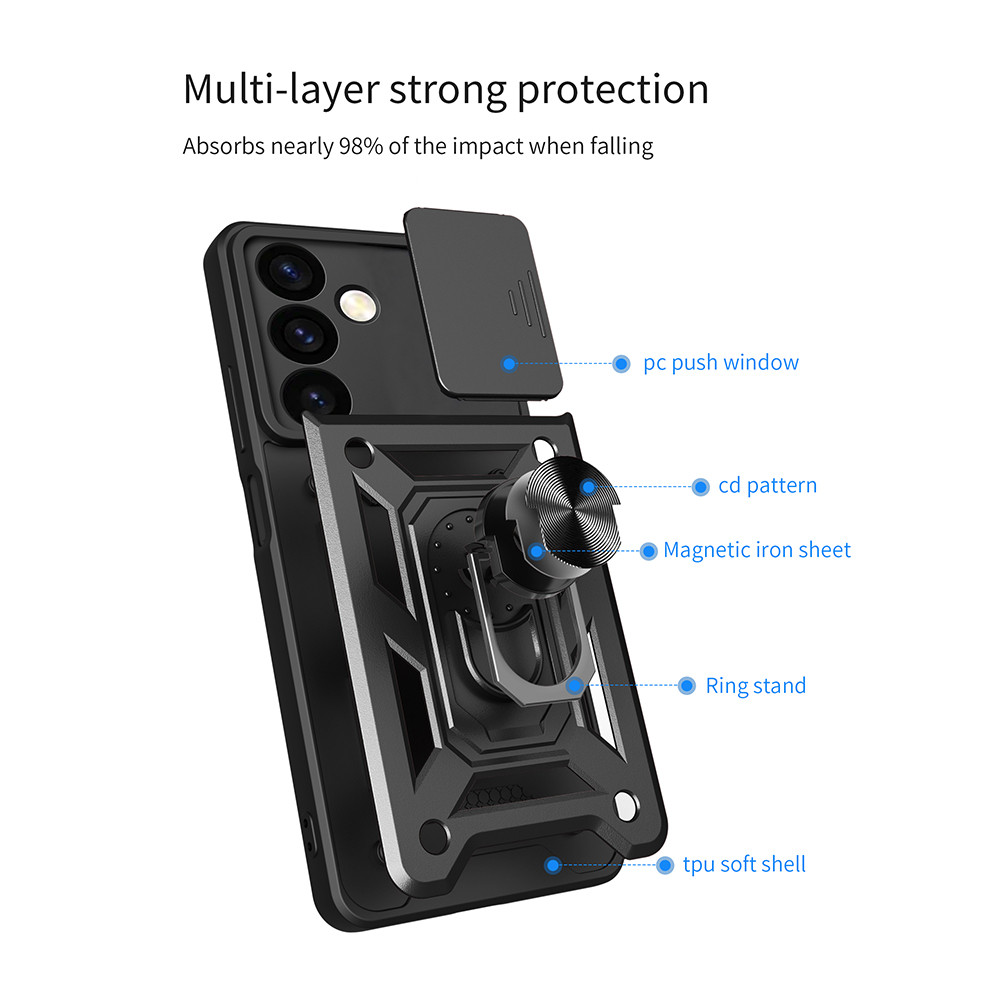 Θήκη Ring Armor CamPro Sonique Realme 10 4G Ροζ Χρυσό - Sonique - Ροζ Χρυσό - Realme 10 4G - Θήκες Πλάτης