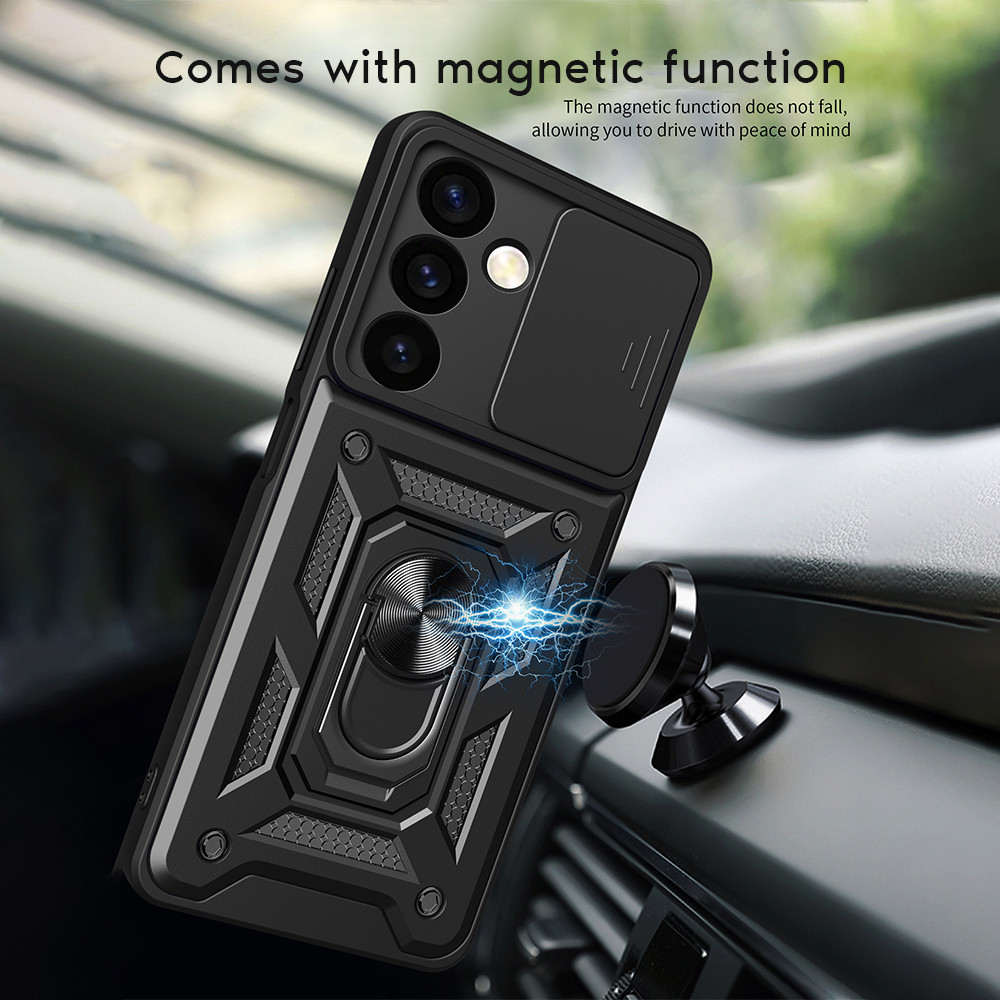 Θήκη Ring Armor CamPro Sonique Realme C35 Μαύρο - Sonique - Μαύρο - Realme C35 - Θήκες Πλάτης
