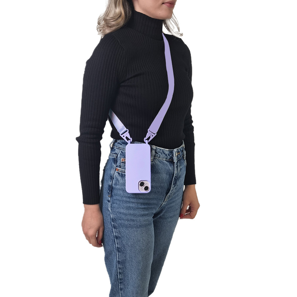 Θήκη Σιλικόνης με Strap CarryHang Sonique Xiaomi Redmi Note 13 Pro 4G / Poco M6 Pro 4G Λιλά - Sonique - Λιλά - Poco M6 Pro 4G, Redmi Note 13 Pro 4G - Θήκες Πλάτης
