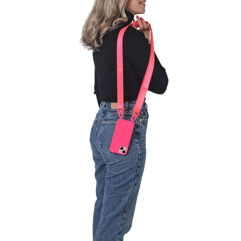 Θήκη Σιλικόνης με Strap CarryHang Sonique Xiaomi Redmi Note 13 Pro 4G / Poco M6 Pro 4G Φουξ - Sonique - Φουξ - Poco M6 Pro 4G, Redmi Note 13 Pro 4G - Θήκες Πλάτης