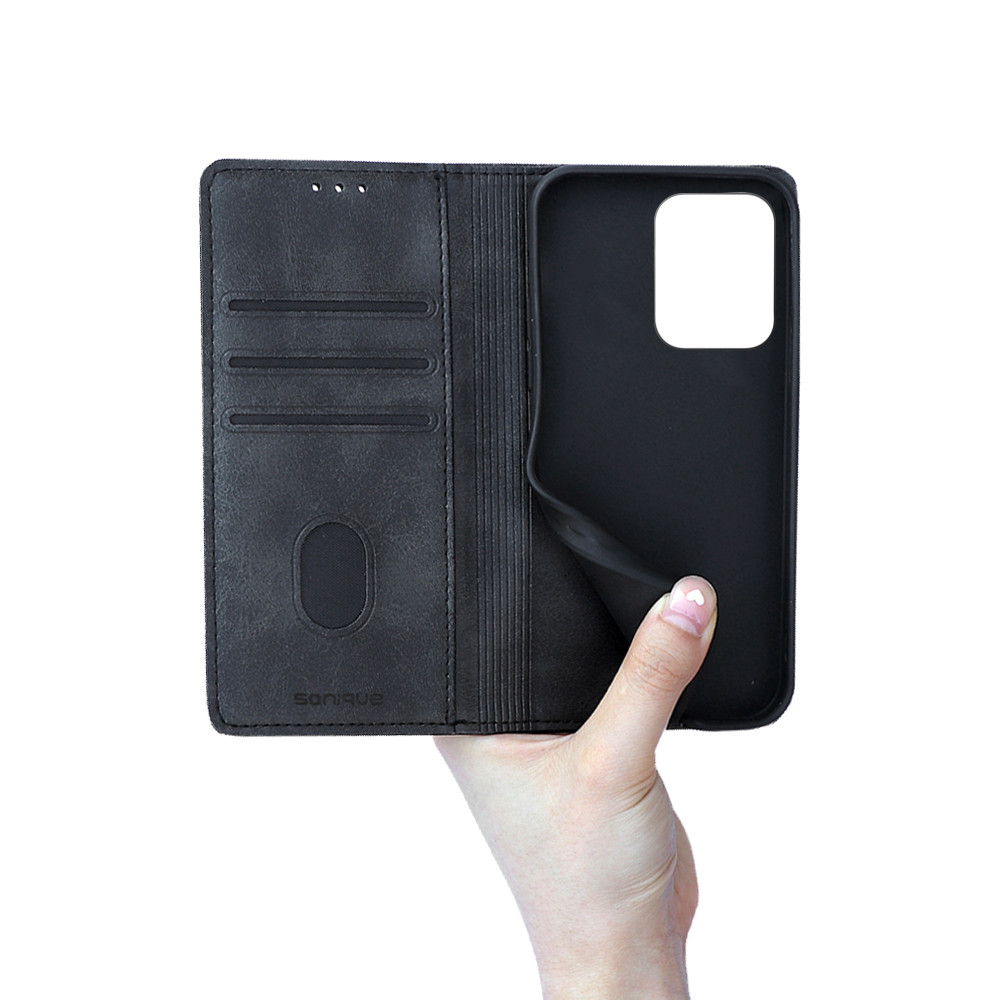 Θήκη Πορτοφόλι Vintage Magnet Wallet Sonique Xiaomi Redmi Note 13 Pro 4G / Poco M6 Pro 4G Μαύρο - Sonique - Μαύρο - Poco M6 Pro 4G, Redmi Note 13 Pro 4G - Θήκη Πορτοφόλι