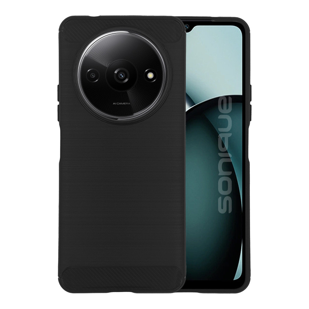 Θήκη Σιλικόνης Sonique Carbon Brushed Xiaomi Redmi A3 Μαύρο - Sonique - Μαύρο - Redmi A3 - Θήκες Πλάτης