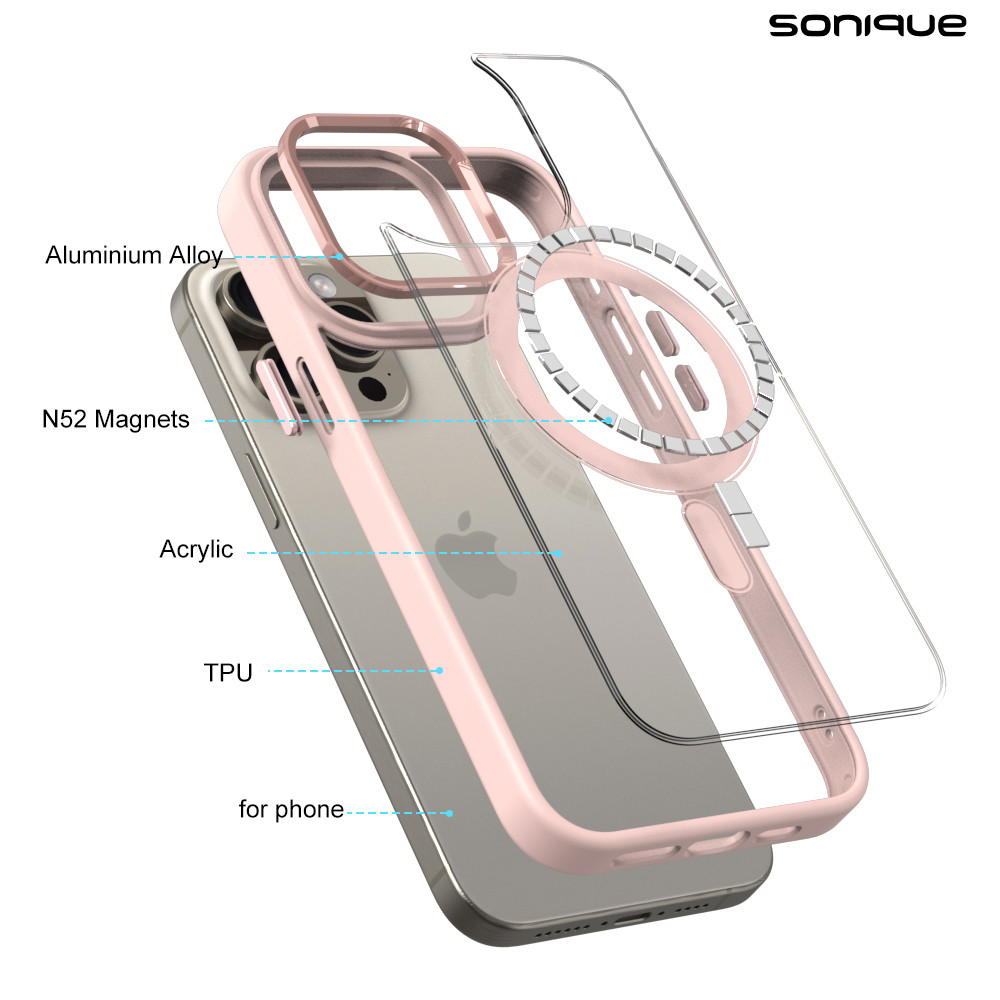 Θήκη Magnetic MagMetal Sonique Apple iPhone 12 Pro Max Ροζ - Sonique - Ροζ - iPhone 12 Pro Max - Θήκες Πλάτης