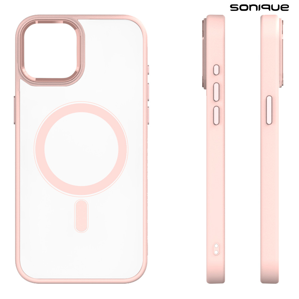 Θήκη Magnetic MagMetal Sonique Apple iPhone 12 / iPhone 12 Pro Ροζ - Sonique - Ροζ - iPhone 12, iPhone 12 Pro - Θήκες Πλάτης