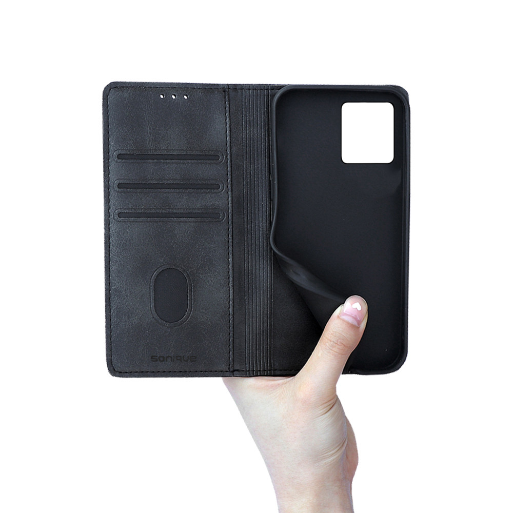 Θήκη Πορτοφόλι Vintage Magnet Wallet Sonique Motorola Moto G84 5G Μαύρο - Sonique - Μαύρο - Moto G84 5G - Θήκη Πορτοφόλι