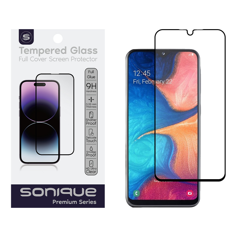 Hardy Glass Sonique Premium Series HD Full Cover 9H Samsung Galaxy A20e Μαύρο - Sonique - Μαύρο - Galaxy A20e