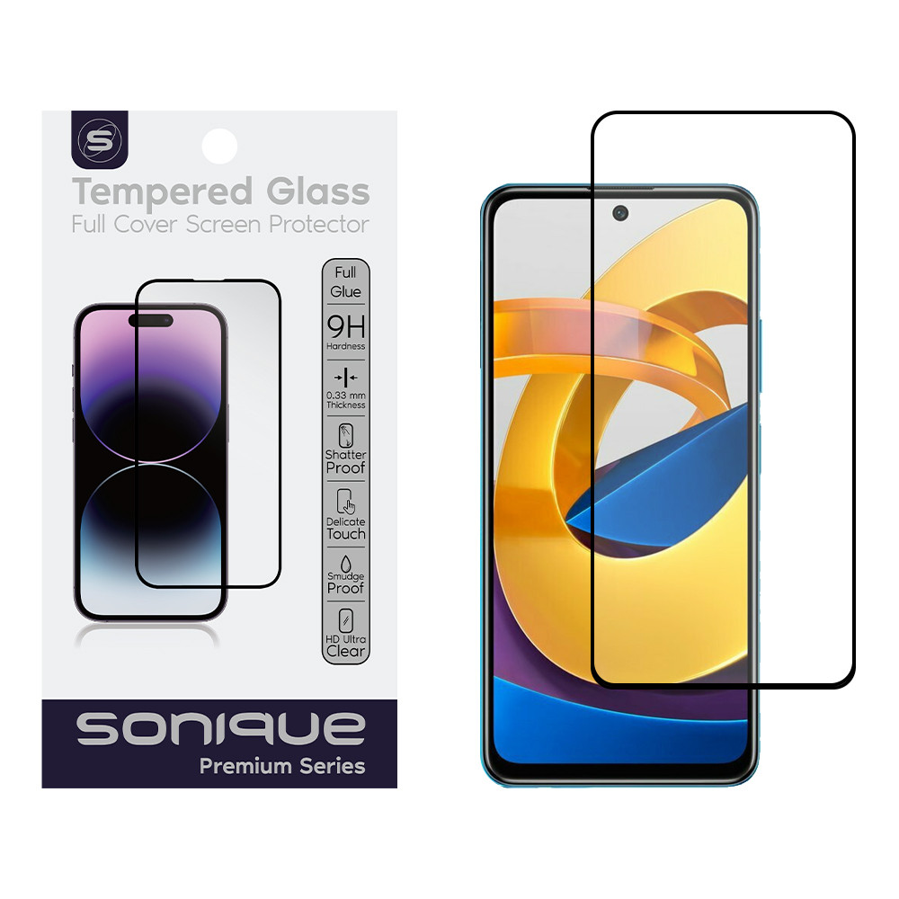 Hardy Glass Sonique Premium Series HD Full Cover 9H Xiaomi Poco M4 Pro 5G / Redmi Note 11s 5g Μαύρο - Sonique - Μαύρο - POCO M4 Pro 5G, Redmi Note 11s 5g