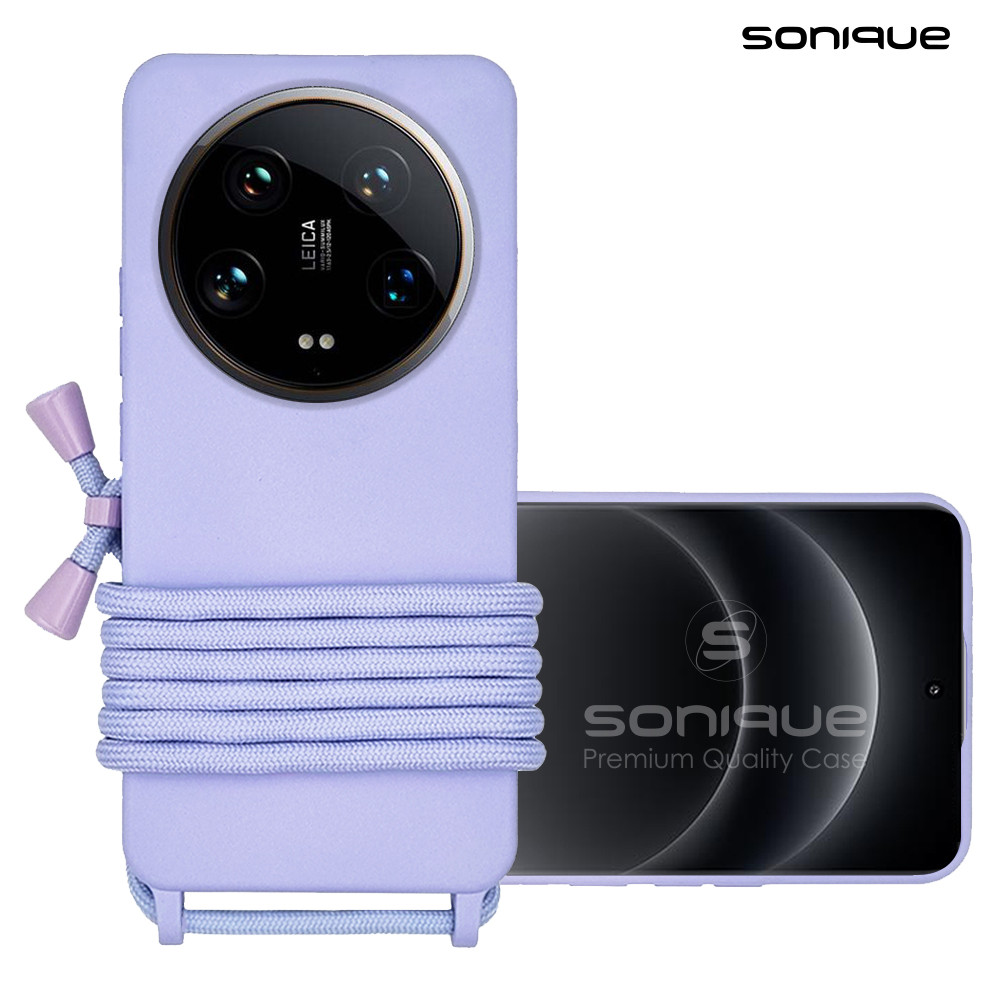 Θήκη Σιλικόνης με Κορδόνι CarryHang Sonique Xiaomi Xiaomi 14 Ultra Λιλά
