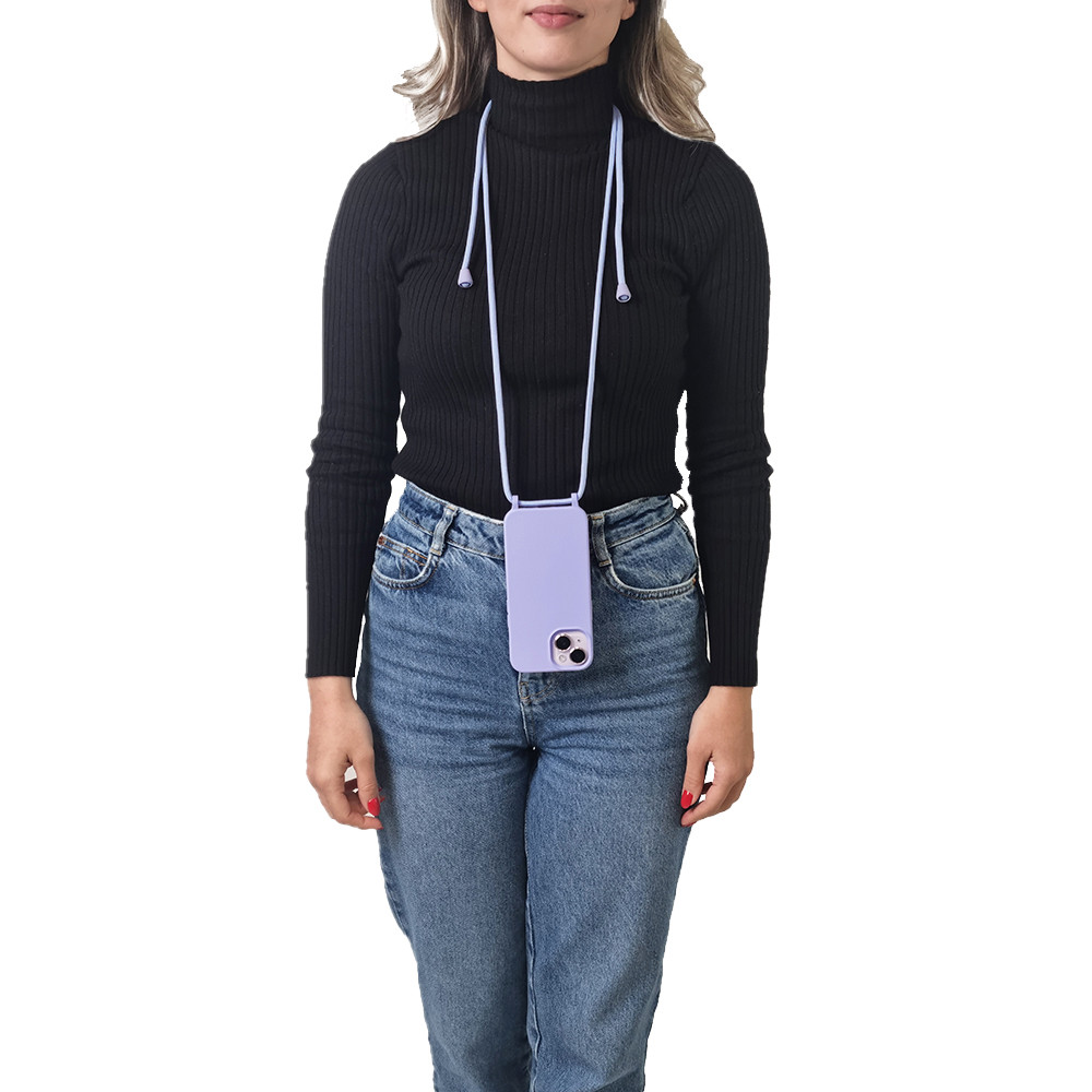 Θήκη Σιλικόνης με Κορδόνι CarryHang Sonique Xiaomi Xiaomi 14 Ultra Λιλά