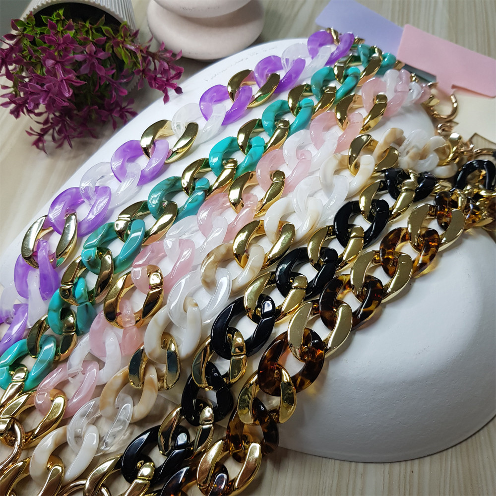 Βραχιόλι Λουράκι Sonique Golden Charm Ακρυλικό 30cm για Κινητό Καφέ