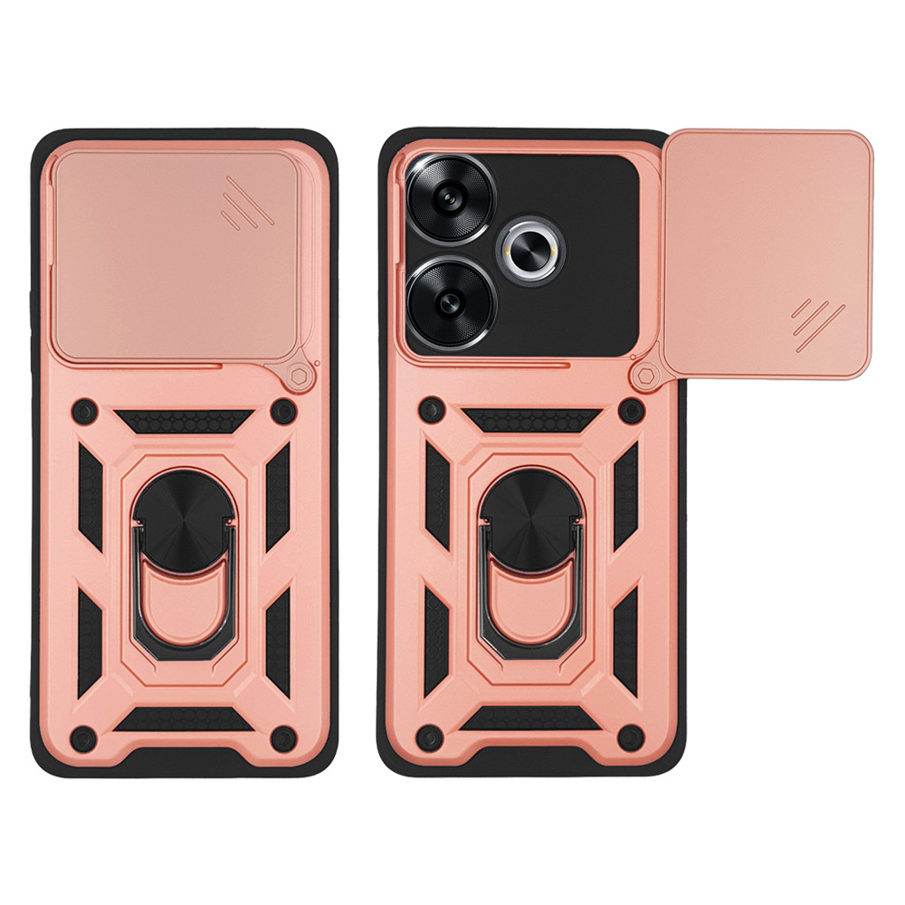 Θήκη Ring Armor CamPro Sonique για Xiaomi Poco F6 5G Ροζ Χρυσό