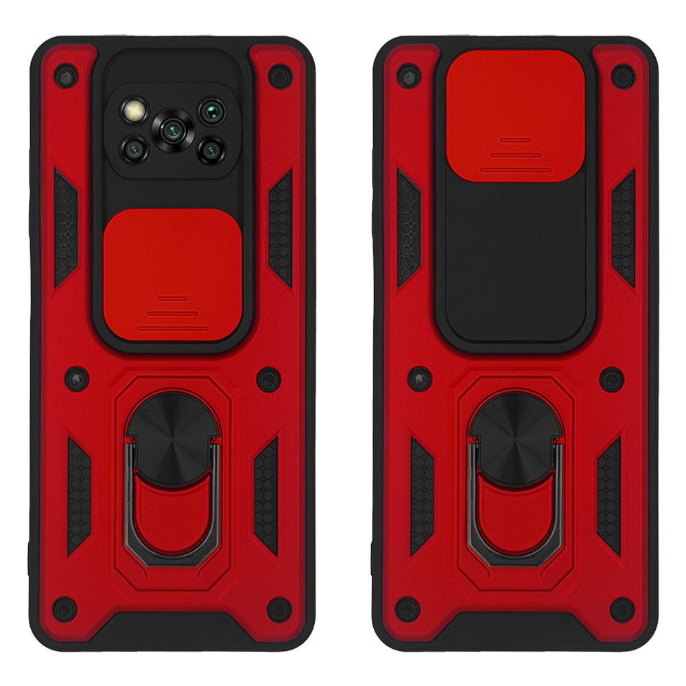 Θήκη Ring Armor CamPro Sonique για Xiaomi Poco X3 NFC / Poco X3 Pro Κόκκινο