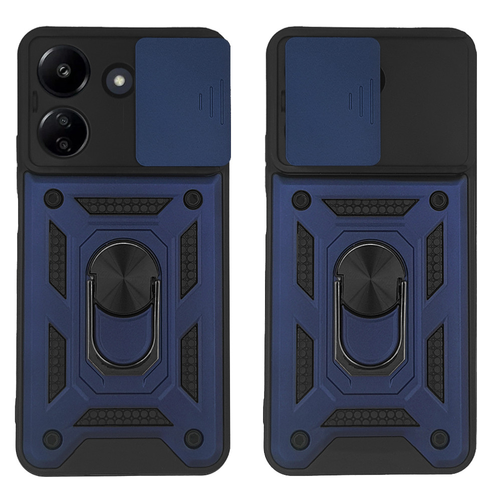 Θήκη Ring Armor CamPro Sonique για Xiaomi Redmi 13C 4G / Poco C65 4G Μπλέ