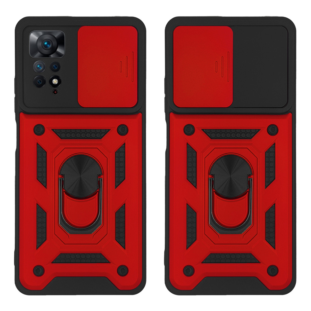 Θήκη Ring Armor CamPro Sonique για Xiaomi Redmi Note 11 Pro 4G/5G / Redmi Note 12 Pro 4G Κόκκινο