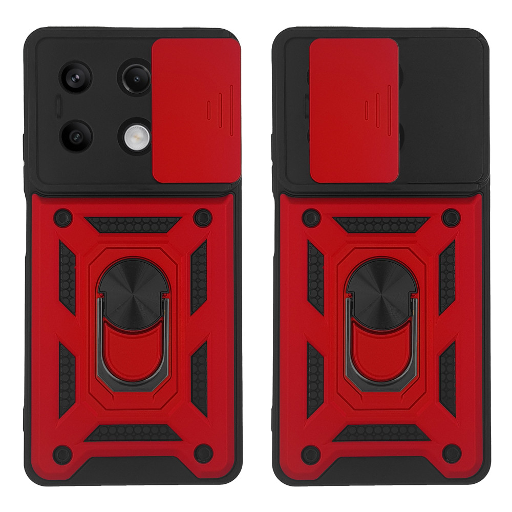 Θήκη Ring Armor CamPro Sonique για Xiaomi Redmi Note 13 5G Κόκκινο