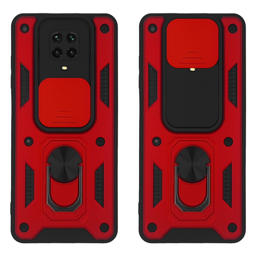 Θήκη Ring Armor CamPro Sonique για Xiaomi Redmi Note 9S/9 Pro Κόκκινο