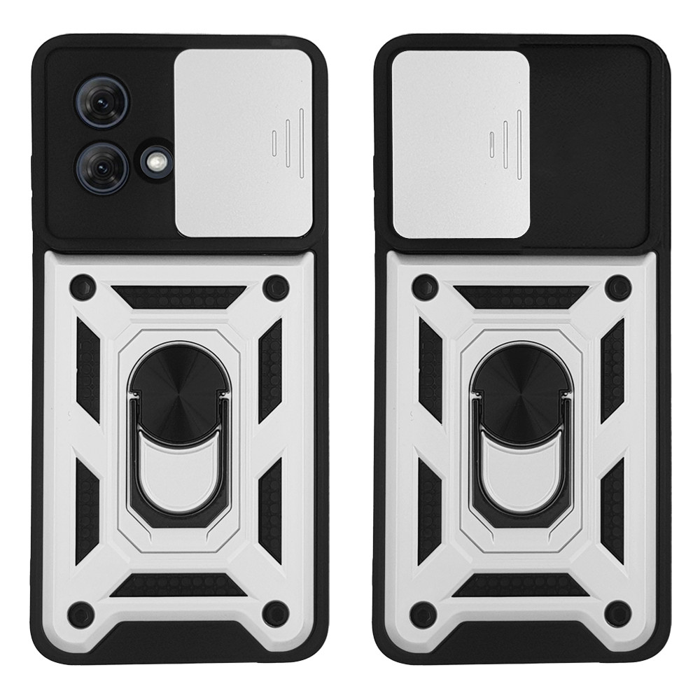 Θήκη Ring Armor CamPro Sonique για Motorola Moto G84 5G Ασημί