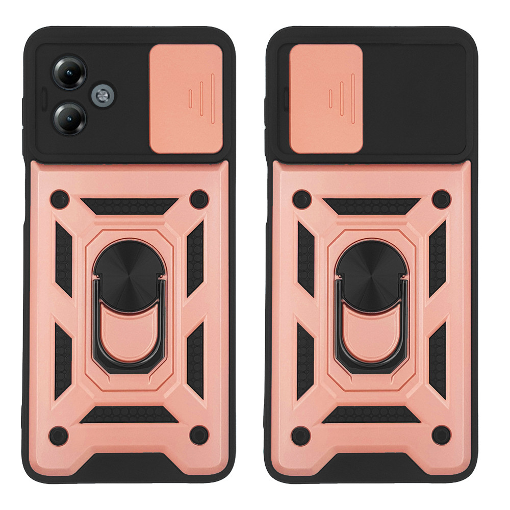 Θήκη Ring Armor CamPro Sonique για Motorola Moto G14 4G Ροζ Χρυσό