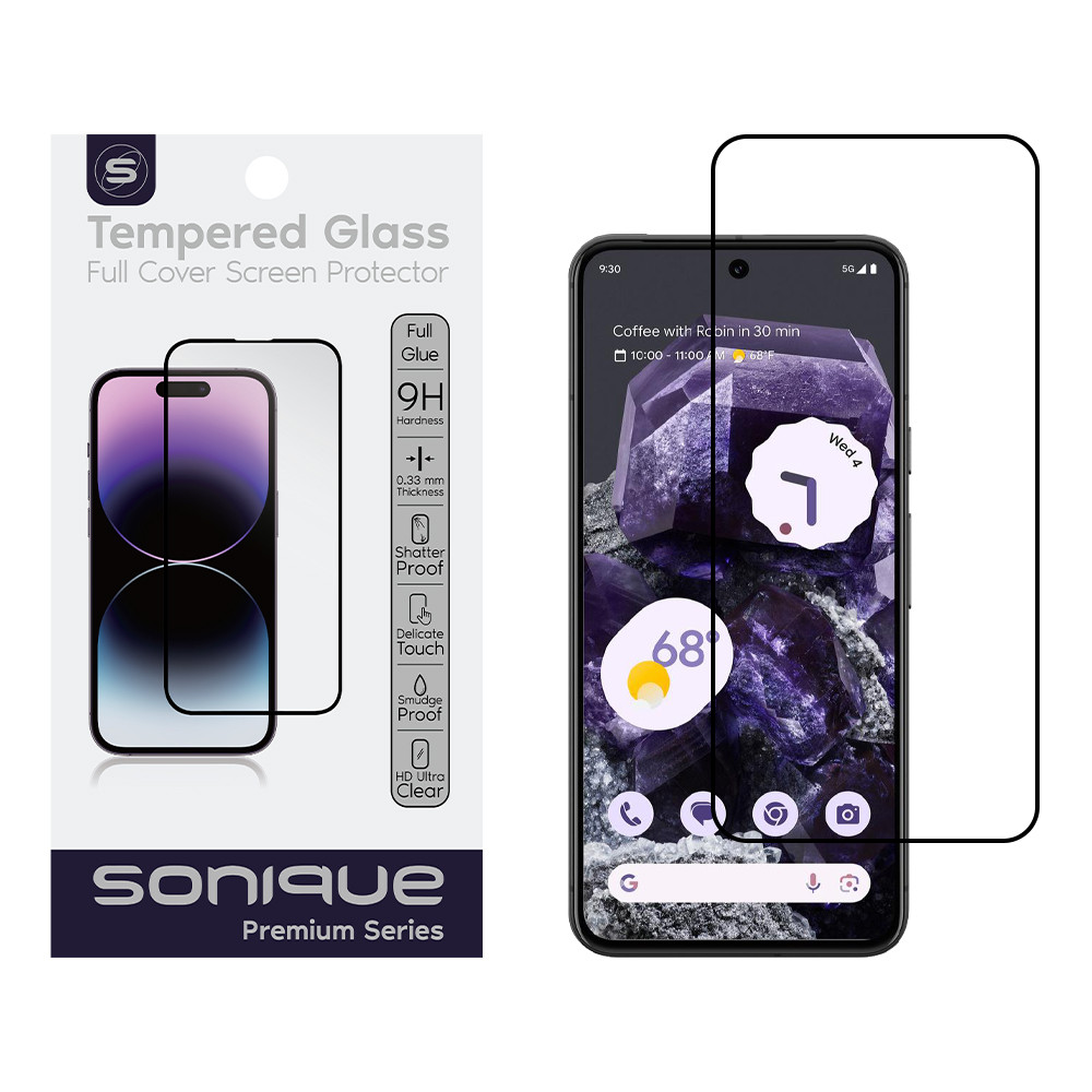 Hardy Glass Sonique Premium Series HD Full Cover 9H Google Pixel 8 5G Μαύρο