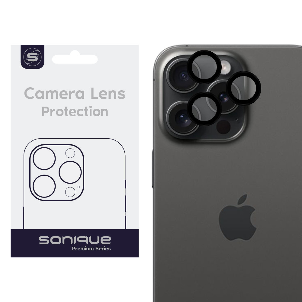 Camera Protection Sonique Lens Pro Apple iPhone 15 Pro / iPhone 15 Pro Max Black