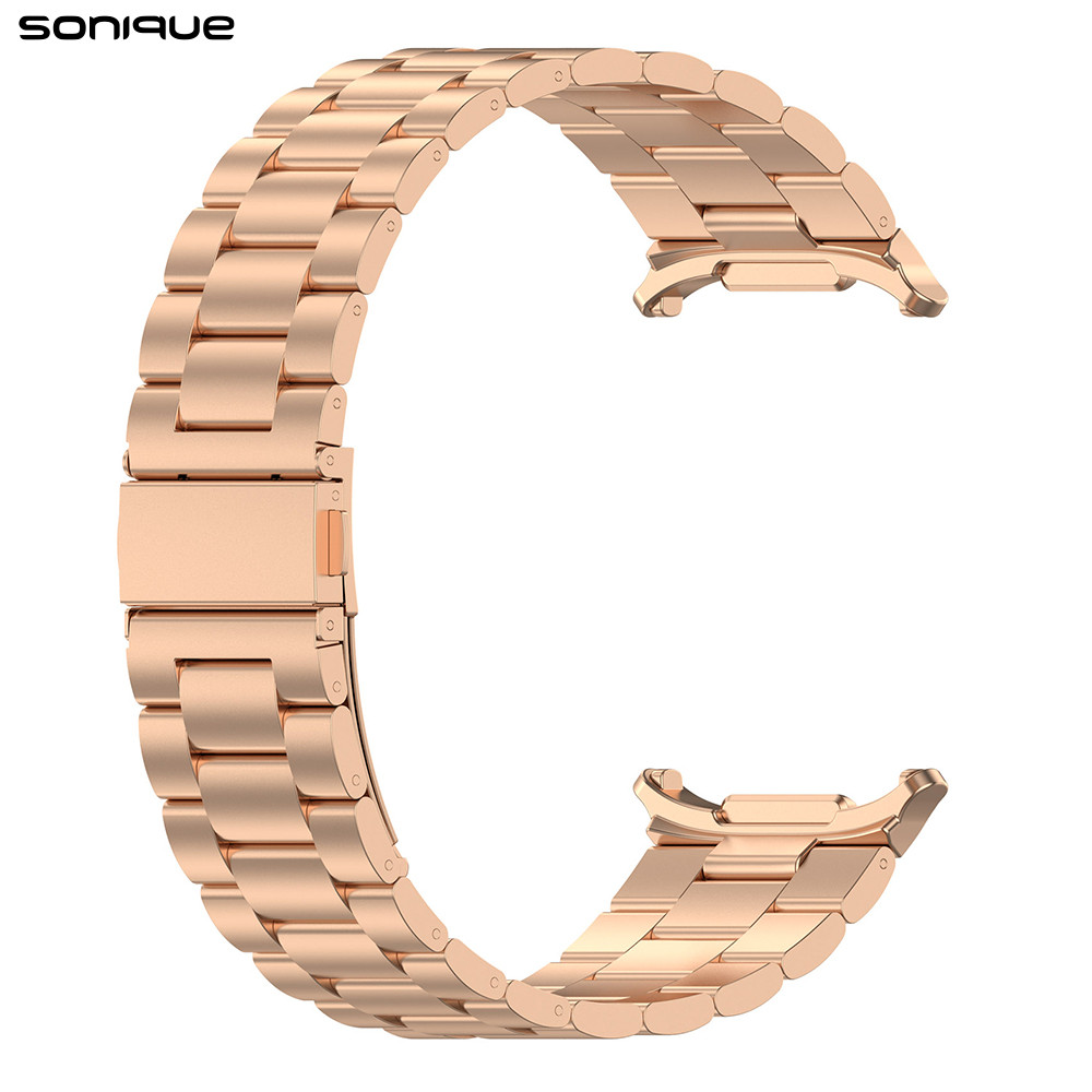 Λουράκι Stainless Steel Bracelet Sonique Classic για Samsung Galaxy Watch 7 Ultra (47mm) Ροζ Χρυσό