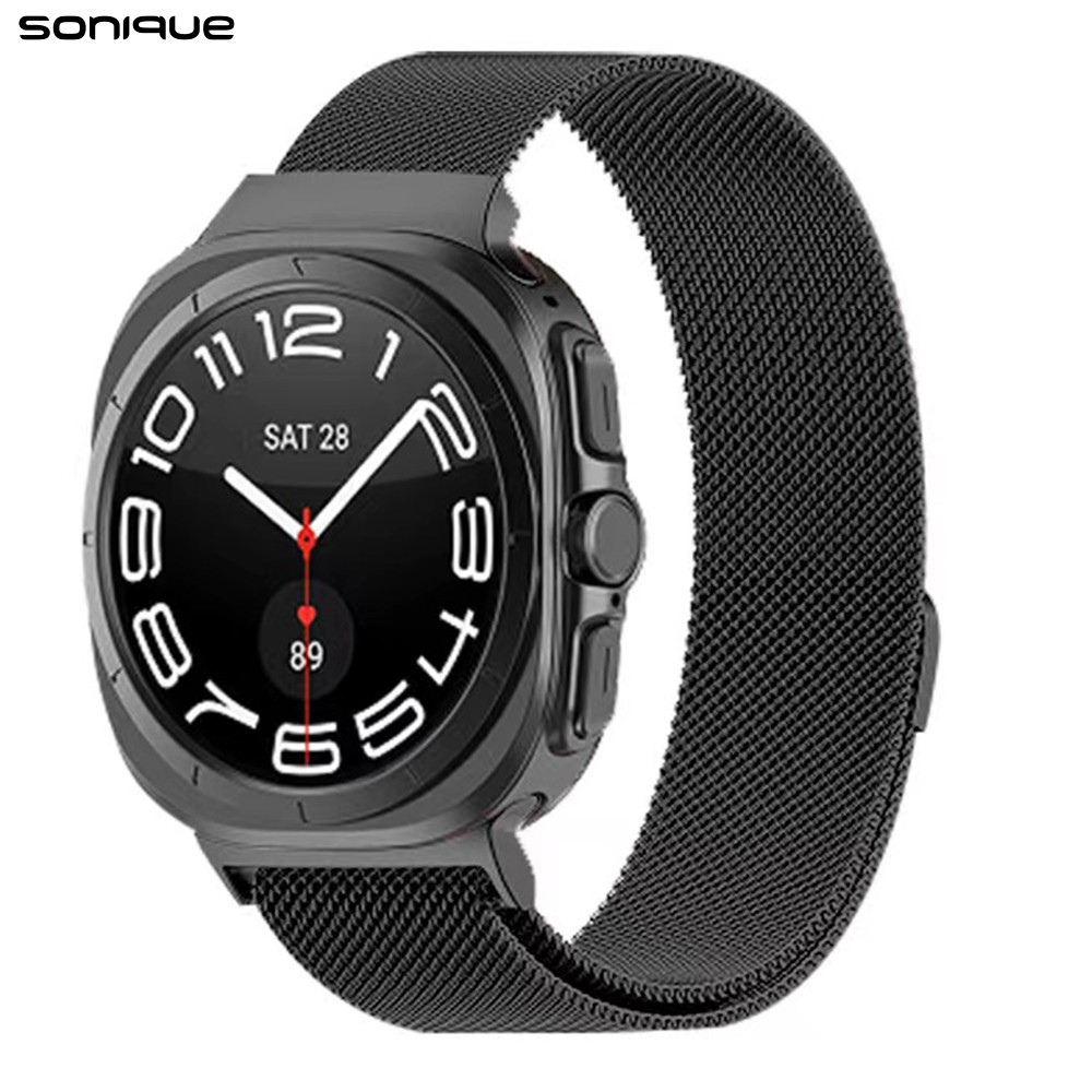 Λουράκι Stainless Steel Milanese Classic Sonique για Samsung Galaxy Watch 7 Ultra (47mm) Μαύρο