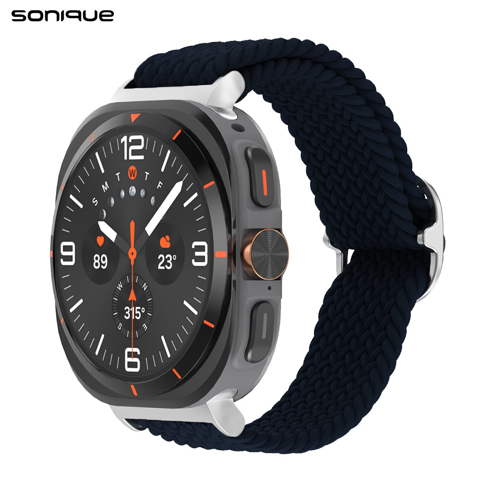 Λουράκι Nylon Braided Loop Band Sonique για Samsung Galaxy Watch 7 Ultra (47mm) Μπλε Σκούρο
