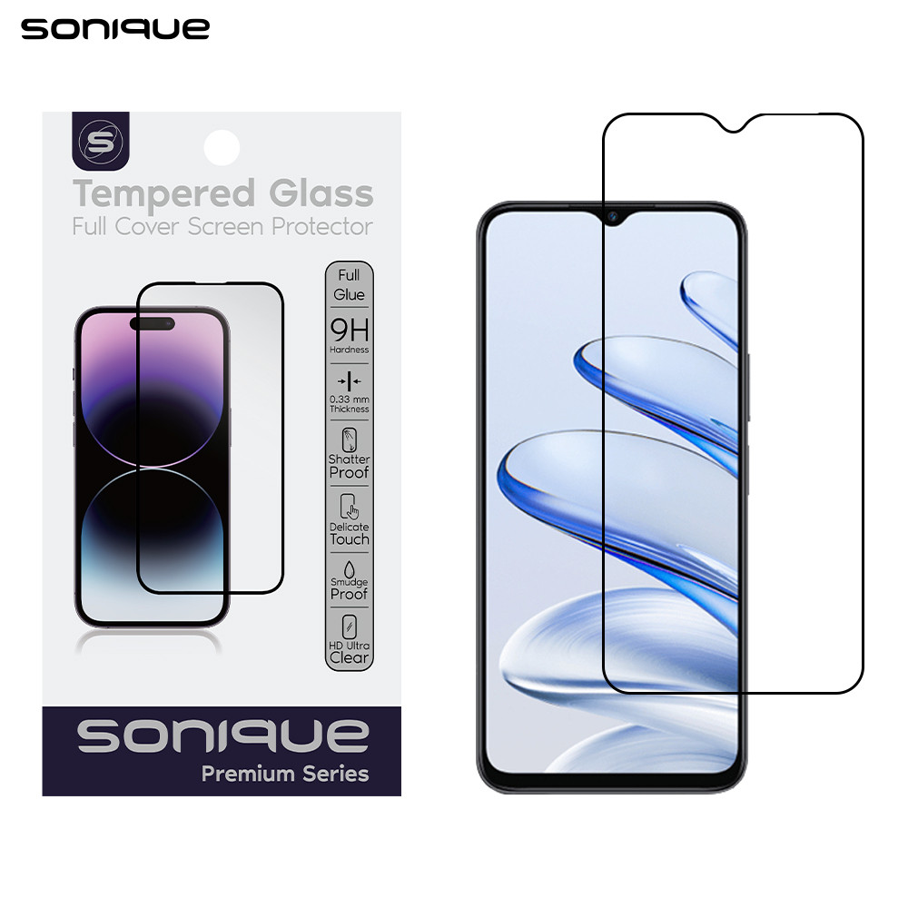Hardy Glass Sonique Premium Series HD Full Cover 9H Honor 70 Lite 5G Μαύρο