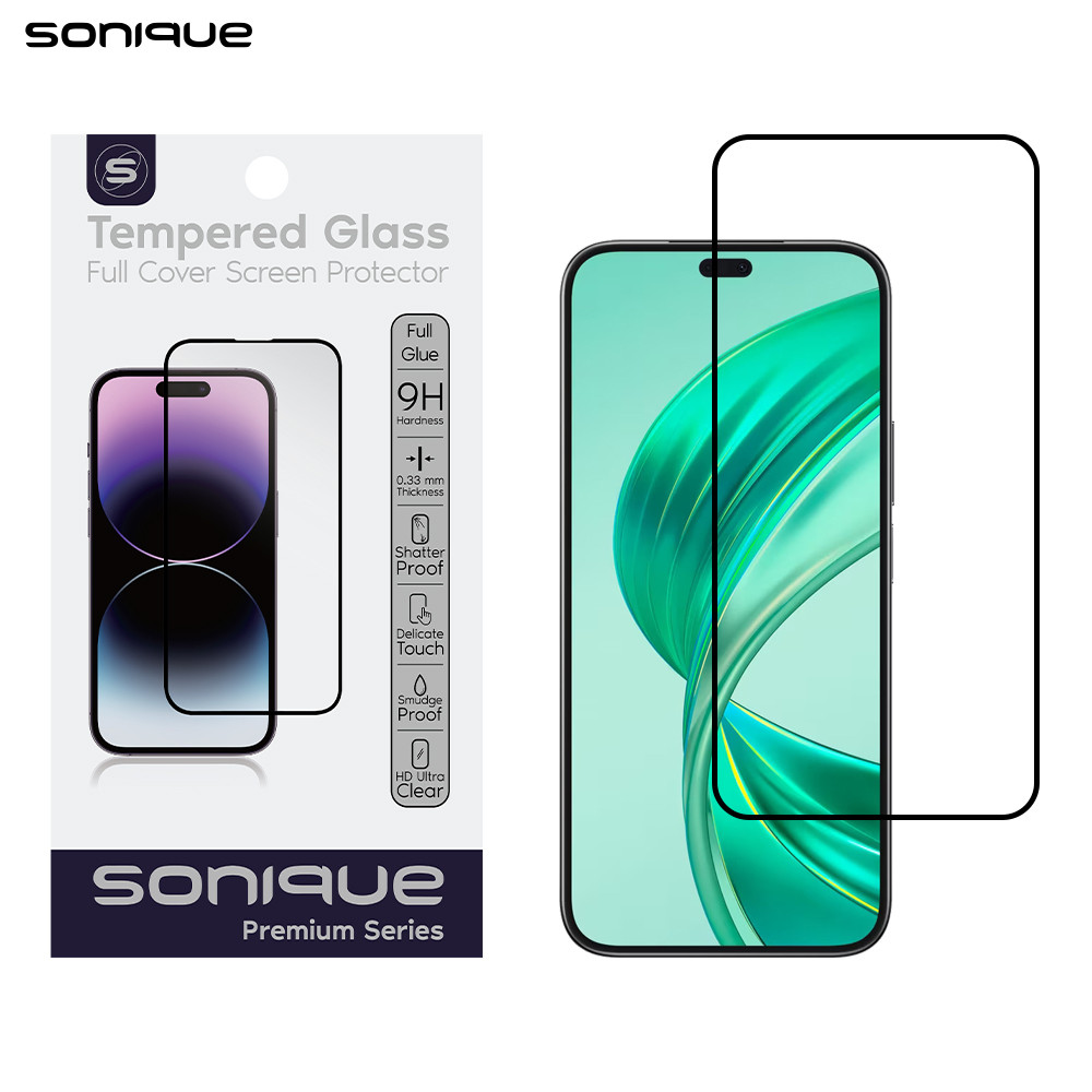 Hardy Glass Sonique Premium Series HD Full Cover 9H Honor X8b Μαύρο