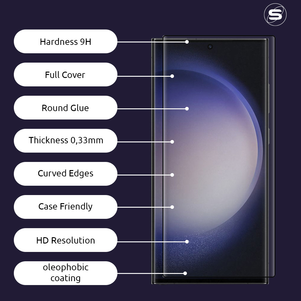 Curvy Glass Sonique Premium Series HD Full Cover 9H Honor 70 5G Μαύρο