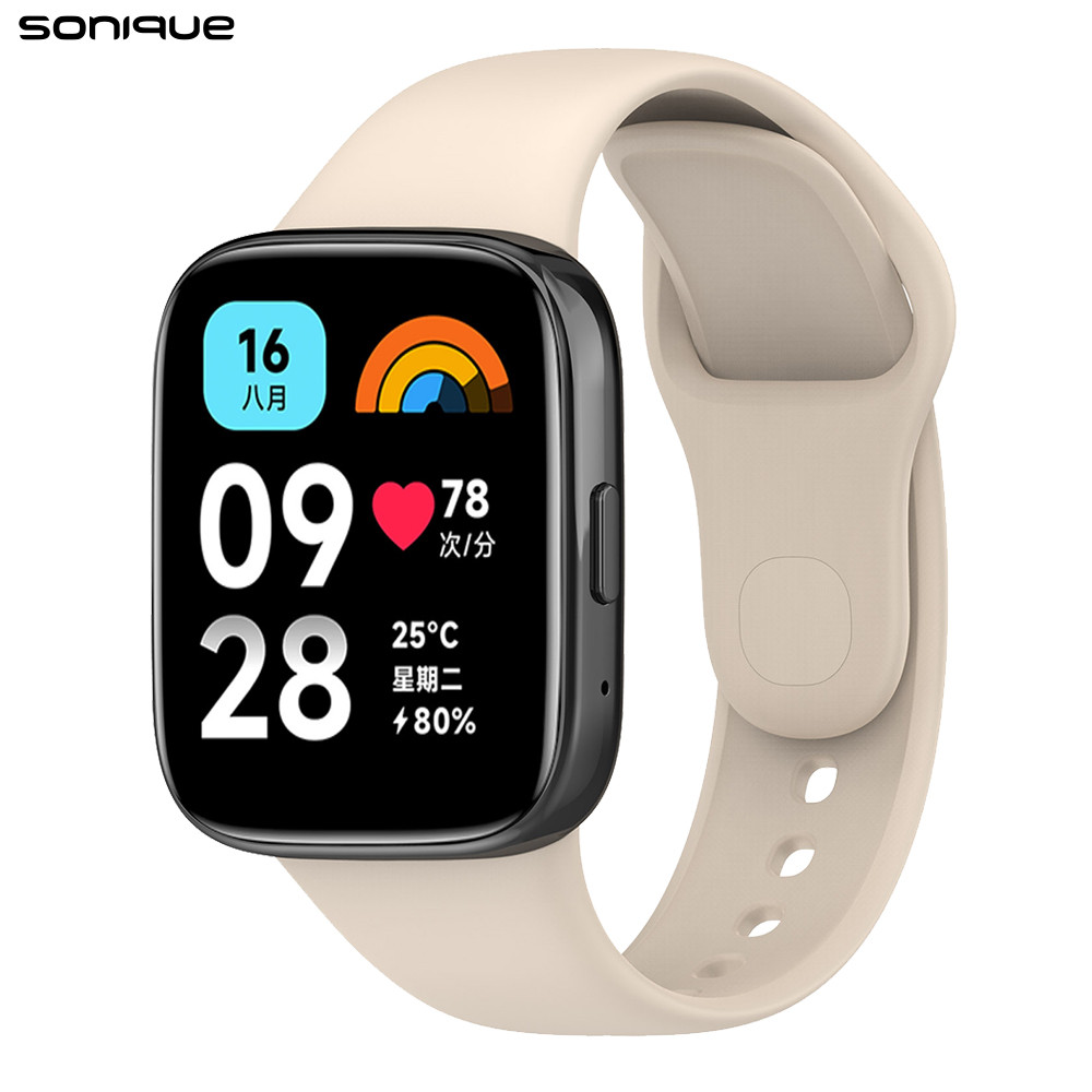 Λουράκι Σιλικόνης Sonique Color για Xiaomi Redmi Watch 3 Active Μπεζ