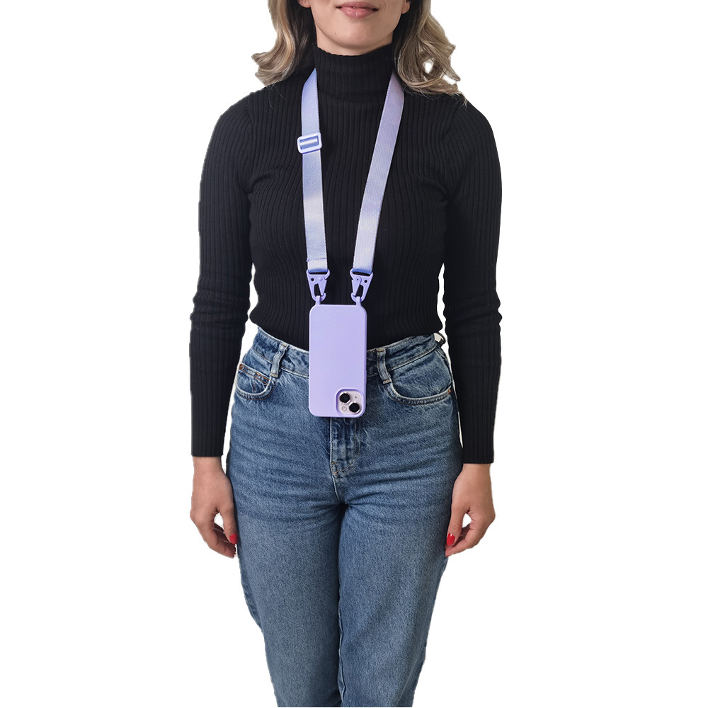 Θήκη Σιλικόνης με Strap CarryHang Sonique Xiaomi Poco F6 Pro 5G Λιλά