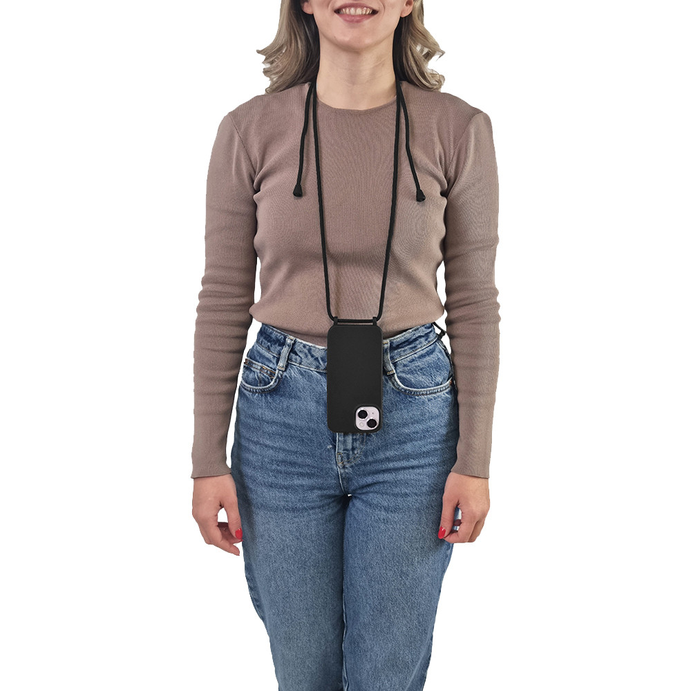 Θήκη Σιλικόνης με Κορδόνι CarryHang Sonique Apple iPhone 16 Μπεζ
