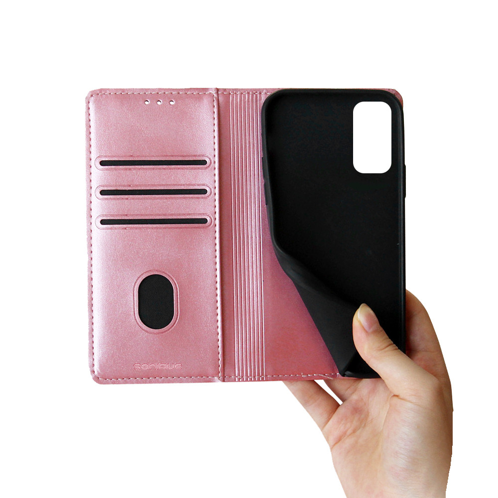 Θήκη Πορτοφόλι Vintage Magnet Wallet Sonique Samsung Galaxy M15 5G Ροζ Χρυσό