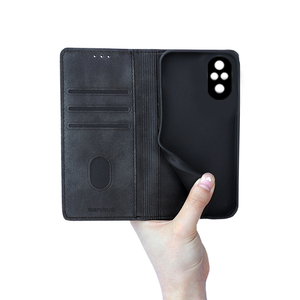 Θήκη Πορτοφόλι Vintage Magnet Wallet Sonique Honor 200 Pro 5G Μαύρο