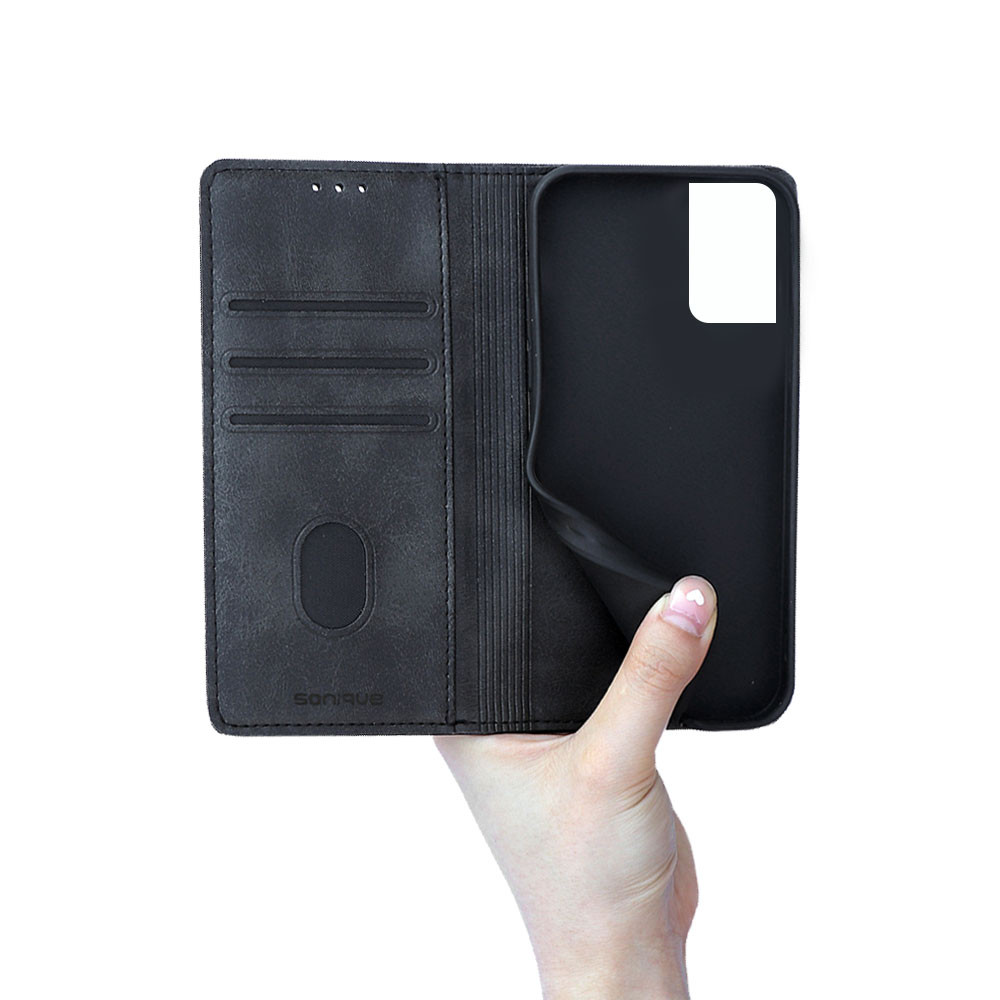 Θήκη Πορτοφόλι Vintage Magnet Wallet Sonique Honor 90 Smart 5G Μαύρο