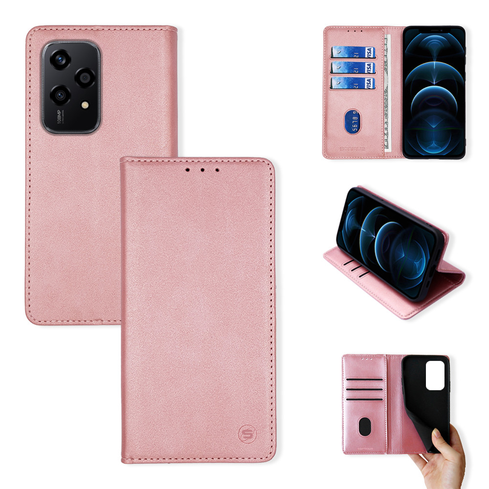 Θήκη Πορτοφόλι Vintage Magnet Wallet Sonique Honor 200 Lite 5G Ροζ Χρυσό