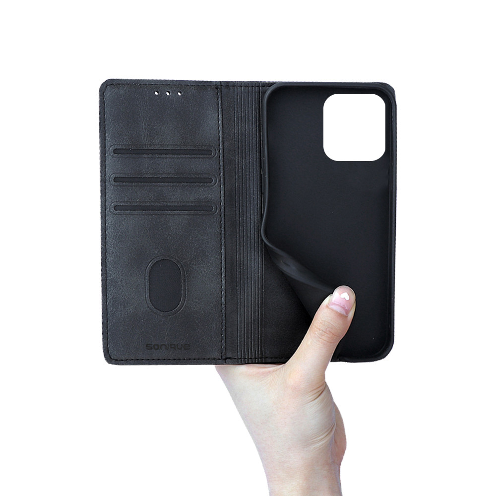 Θήκη Πορτοφόλι Vintage Magnet Wallet Sonique Realme Note 50 4G Μαύρο