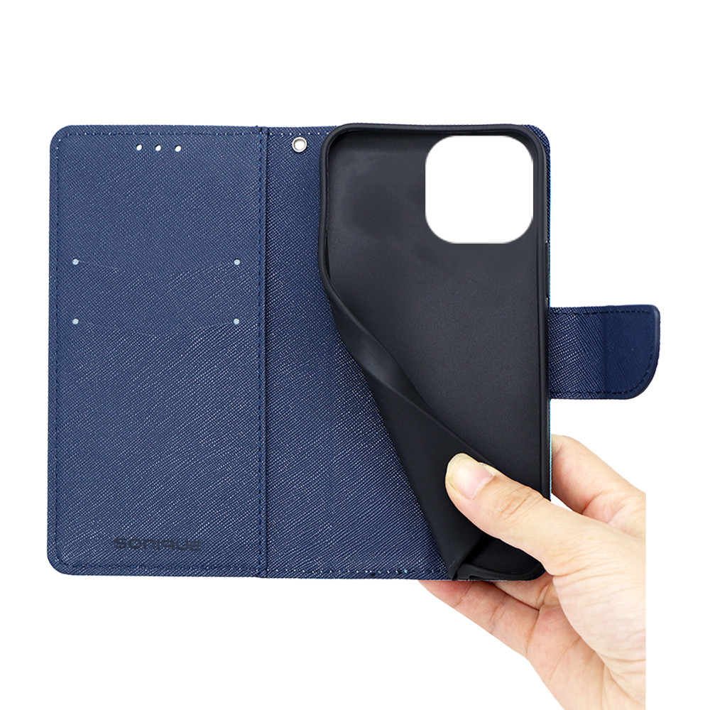 Θήκη Πορτοφόλι Sonique Trend Wallet Apple iPhone 16 Σιέλ / Σκούρο Μπλε