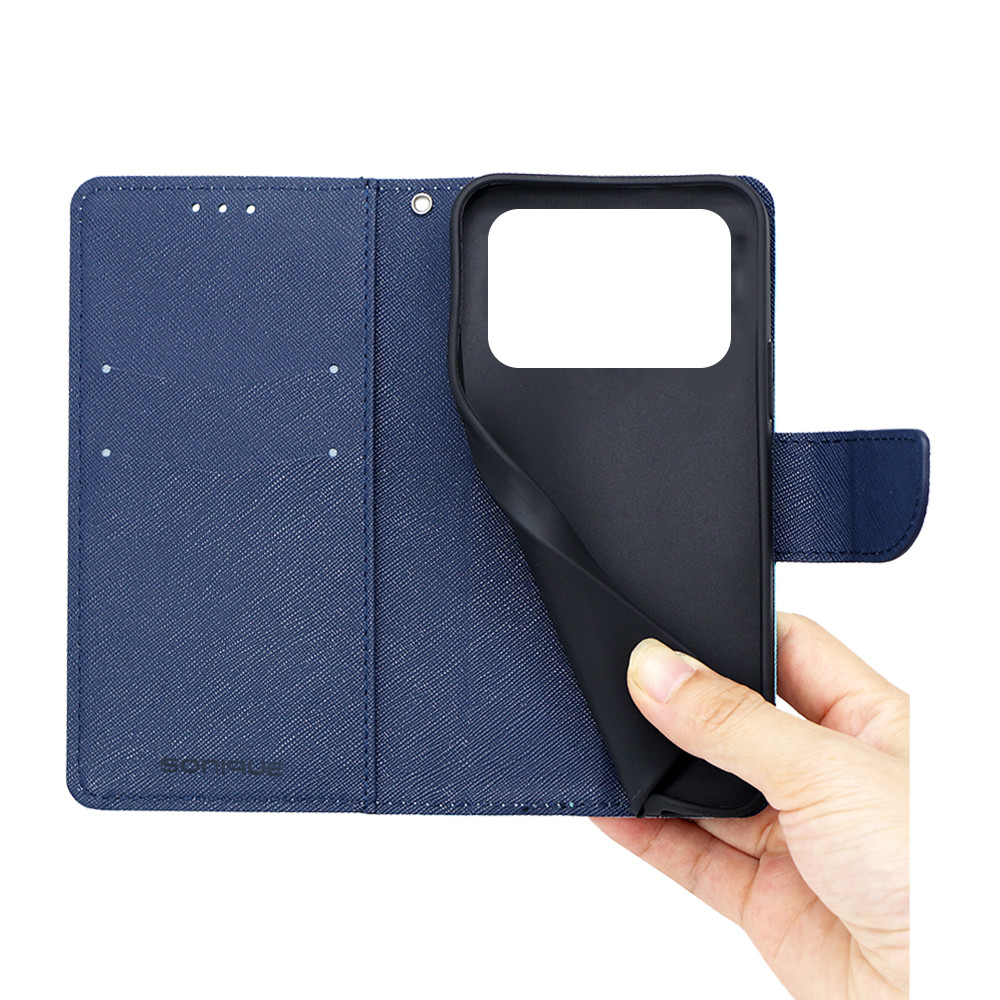 Θήκη Πορτοφόλι Sonique Trend Wallet Xiaomi Poco X6 Pro 5G Σιέλ / Σκούρο Μπλε