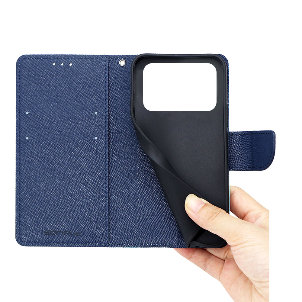 Θήκη Πορτοφόλι Sonique Trend Wallet Xiaomi Poco X6 Pro 5G Κόκκινο / Σκούρο Μπλε