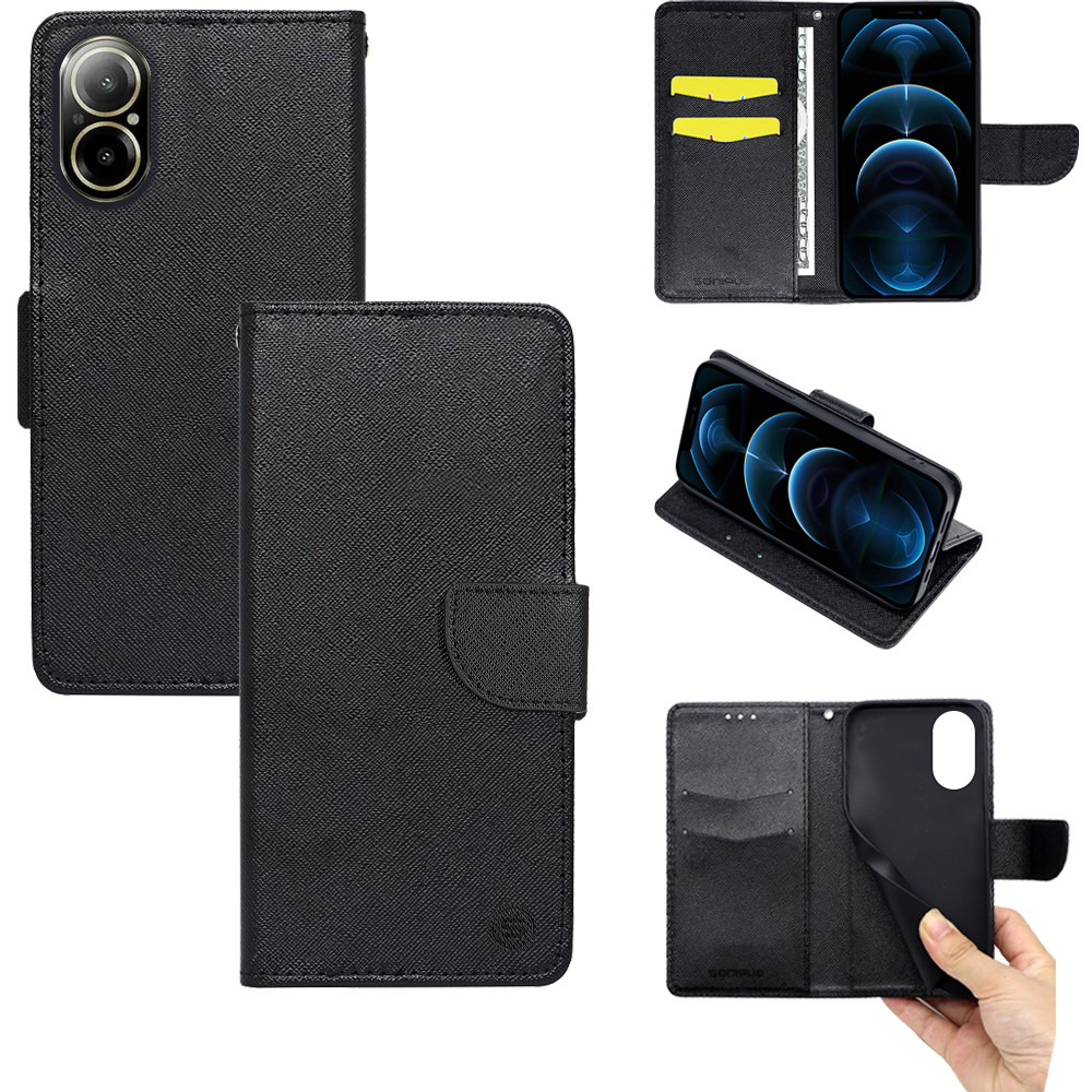 Θήκη Πορτοφόλι Sonique Trend Wallet Realme C67 4G Μαύρο