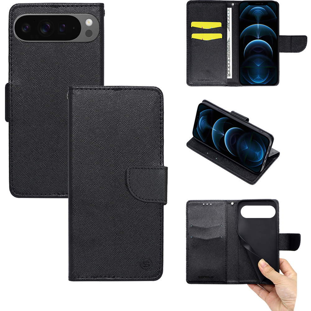 Θήκη Πορτοφόλι Sonique Trend Wallet Google Pixel 9 Pro 5G Μαύρο